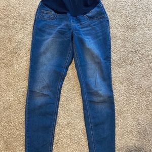 Indigo blue maternity stretch jeans